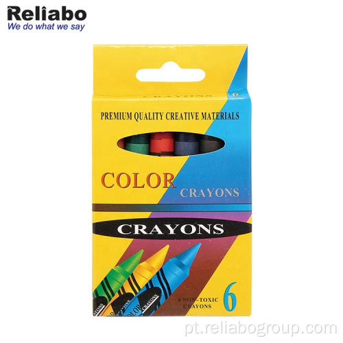 Lápis de cera multicoloridos não tóxicos